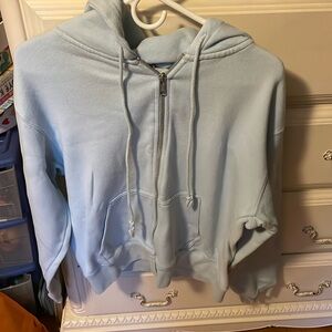 John Galt Light Blue Full Zip Hoodie